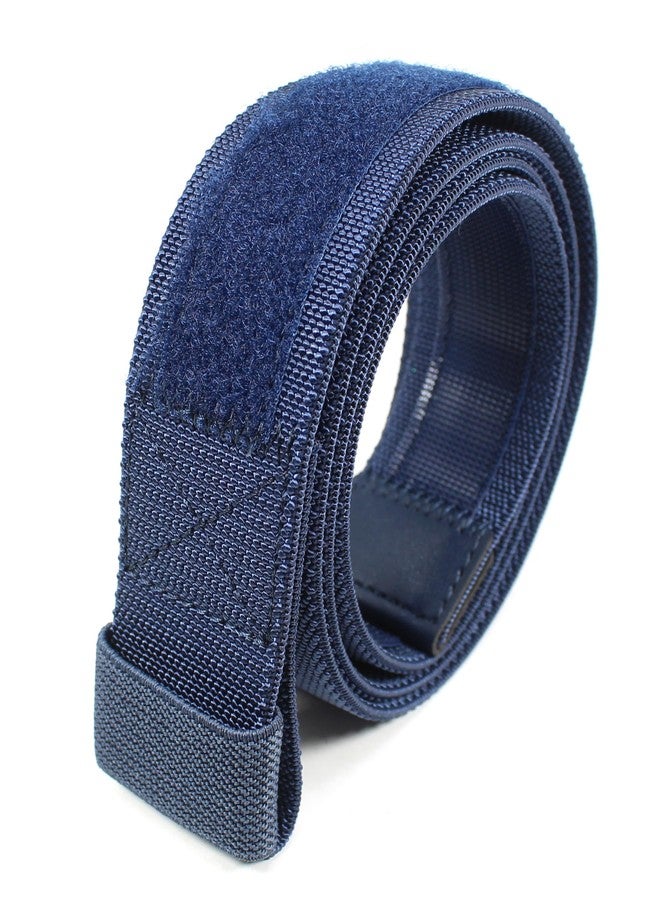 BC Belts Flexible Navy Nylon Belt with Adjustable Hook and Loop Closure – No Buckle No Metal and TSA Approved (Navy-L) - Image 3